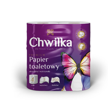 HURT - Papier toaletowy Chwilka Premium mega 3w.250list. 9 op x 4 rolki
