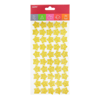 Naklejki brokatowe z pianki złoty