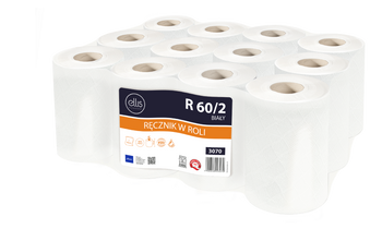 Ręcznik celuloza mini biały R60 12szt. 2 warstwy Comfort 