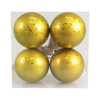 Zestaw bombek z efektem rosy (4 szt.) - złoty
