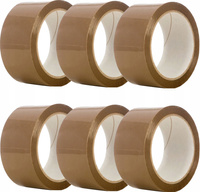 HURT - Taśma opakowaniowa 48*60 brąz kauczuk 6szt.