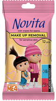 Novita Minionki Chusteczki nawilżane do demakijażu dla nastolatków, 12 szt