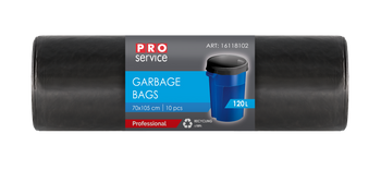HURT - Worek na śmieci PRO PE 70*105 czarny LD 120l/10 szt.
