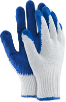 Rękawice robocze Wampirki bawełna + latex niebieskie