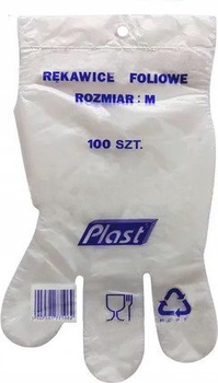 HURT - Rękawice foliowe HD rozm. L 100szt. zawieszka