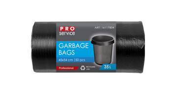 Worek na śmieci PRO PE 45*54 czarny HD 35l/50 szt.
