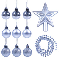 Zestaw choinkowy (11 elementów) srebrne
