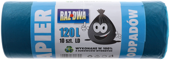 HURT - Worki do segregacji odpadów 120L niebieskie - papier a10