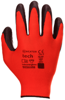 Rękawice Robocze MERCATOR Tech Red+Black Latex rozm M