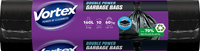 HURT - VORTEX Podwójna Moc 2-warstwowe worki na śmieci LDPE 110x105 cm czarny 160L/10 sztuk