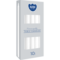 HURT - Świece stołowe białe premium 10szt.