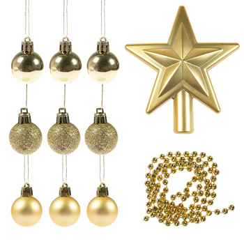 Zestaw choinkowy (11 elementów) złote
