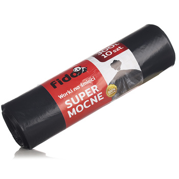 Worki LD 300l Super mocne czarne 42mik 10szt